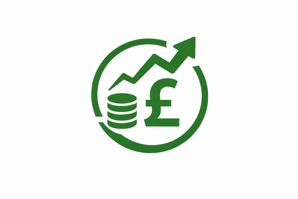 financial growth and prosperity icon